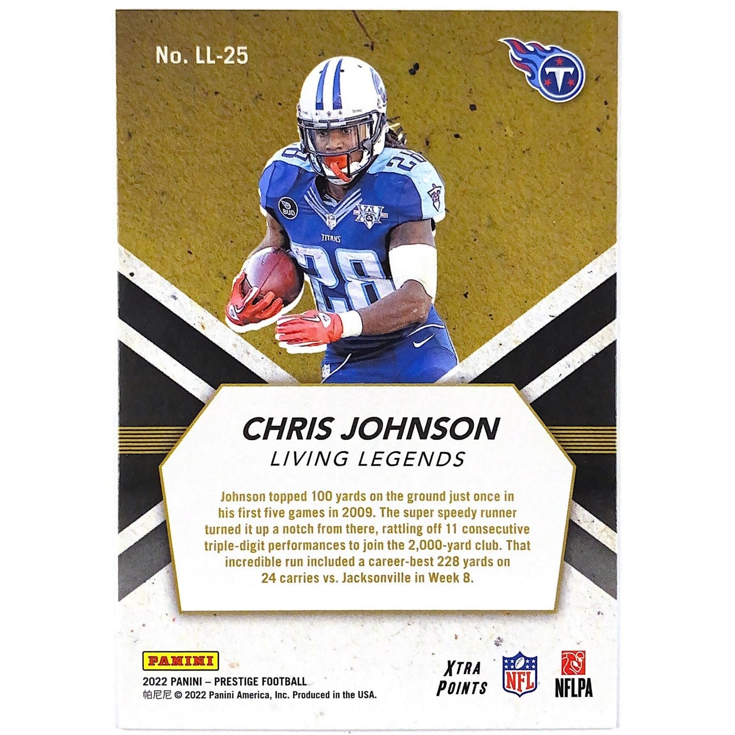 2022 Prestige Chris Johnson Xtra Points Living Legends Foil /299 | Local Legends Cards & Collectibles