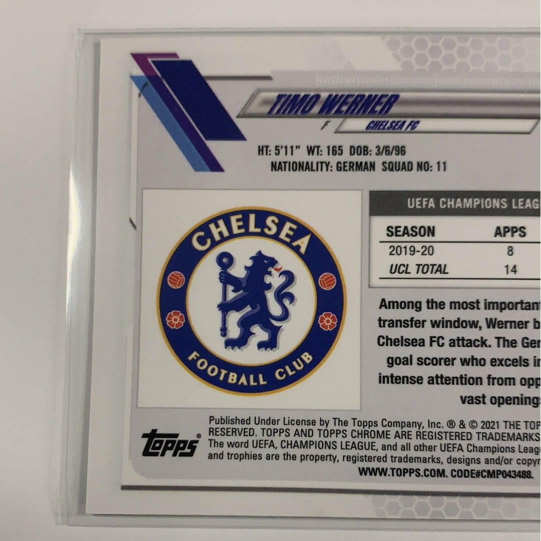2021 Topps Chrome UEFA Champions League Timo Werner Base #25 Local Legends Cards & Collectibles