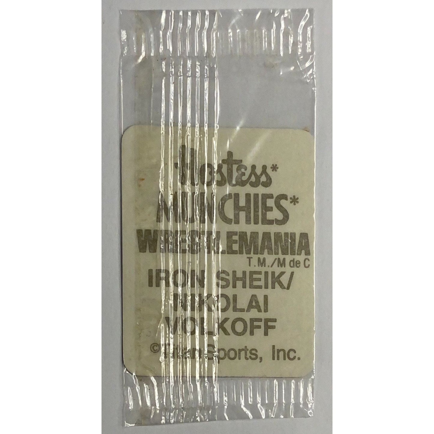 1987 Titan Sports Hostess Iron Sheik / Nikolai Volkoff WWE Wrestlemania | Local Legends Cards & Collectibles