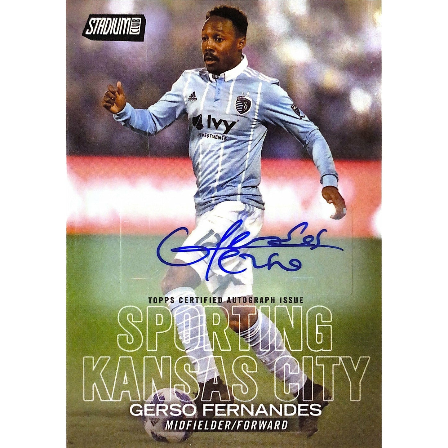 2018 Topps Stadium Club MLS Gerso Fernándes Auto