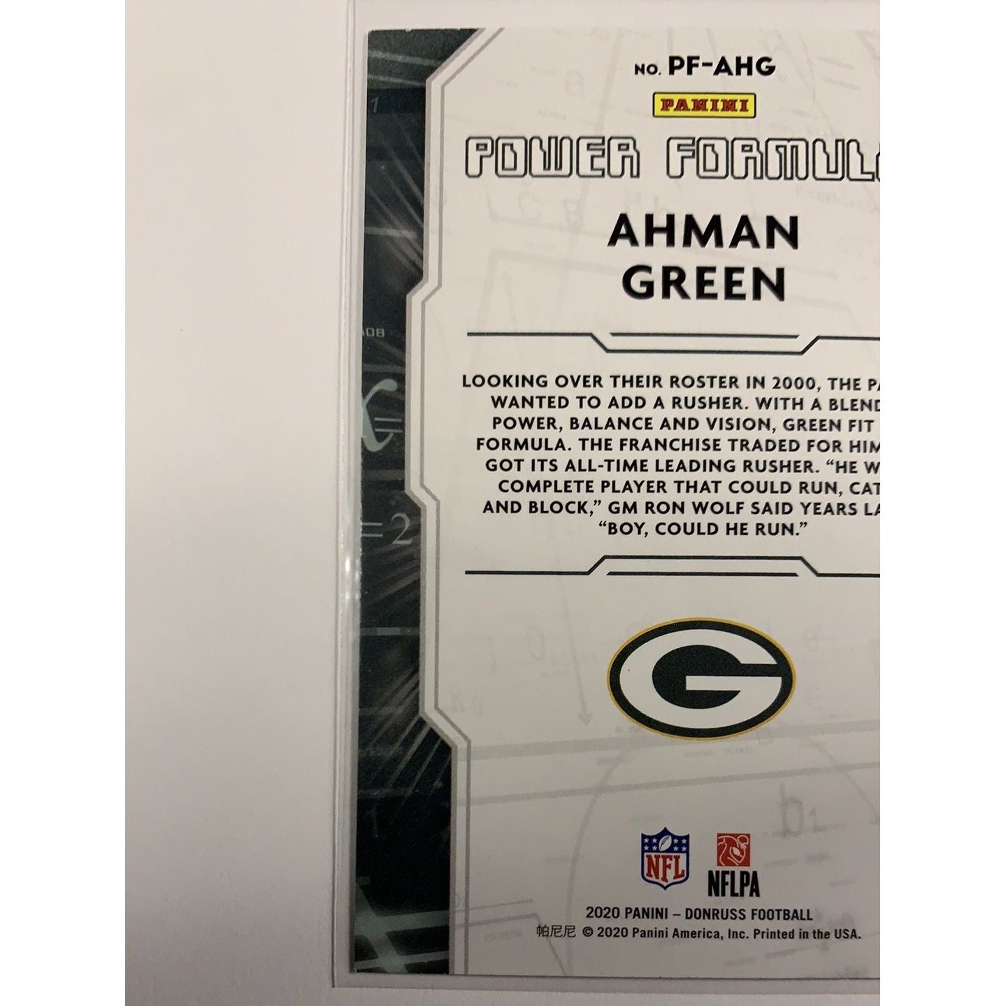 2020 Donruss Ahman Green Power Formulas | Local Legends Cards & Collectibles