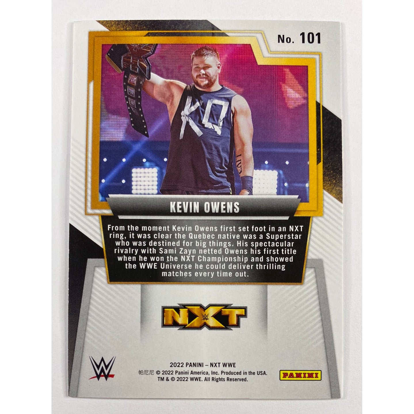 2022 Panini NXT Kevin Owens Tie Die 25/25 | Local Legends Cards & Collectibles
