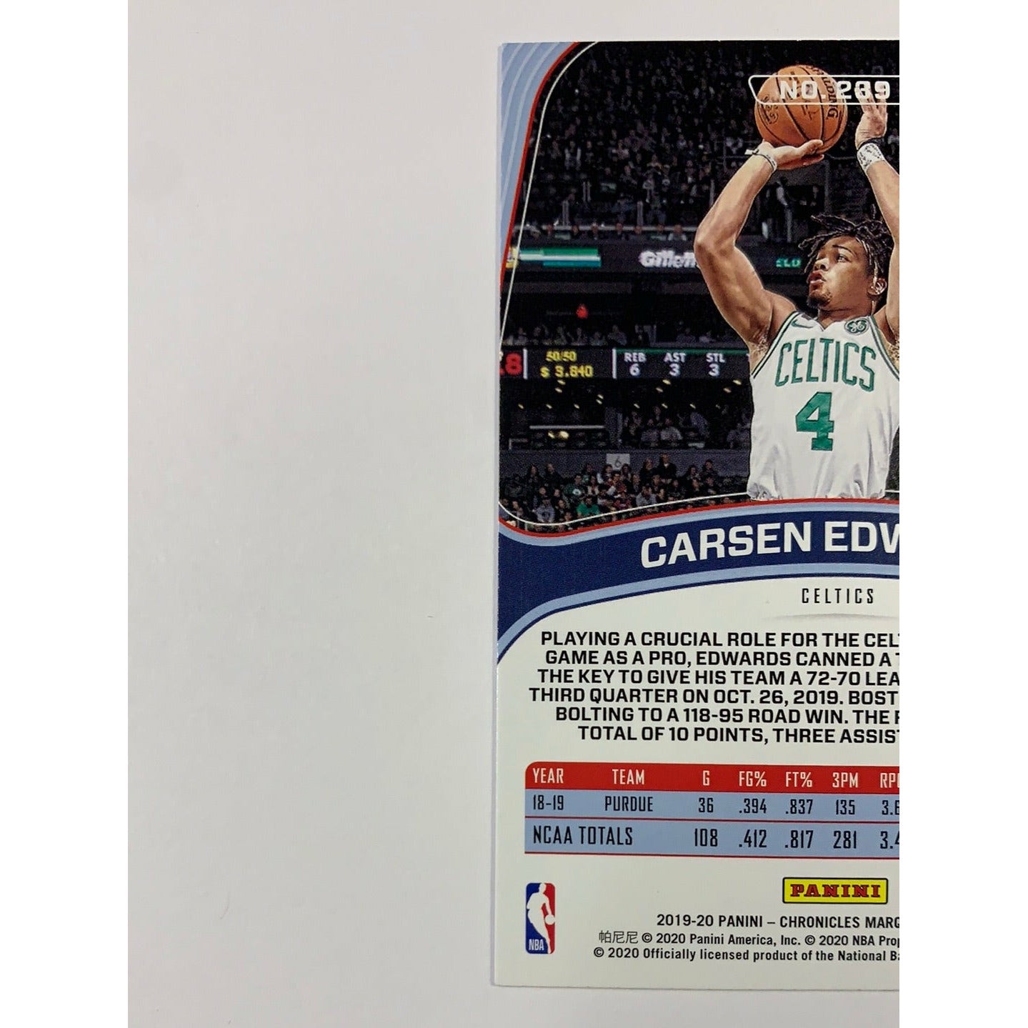 2019-20 Chronicles Marquee Carsen Edwards Pink Parallel RC | Local Legends Cards & Collectibles