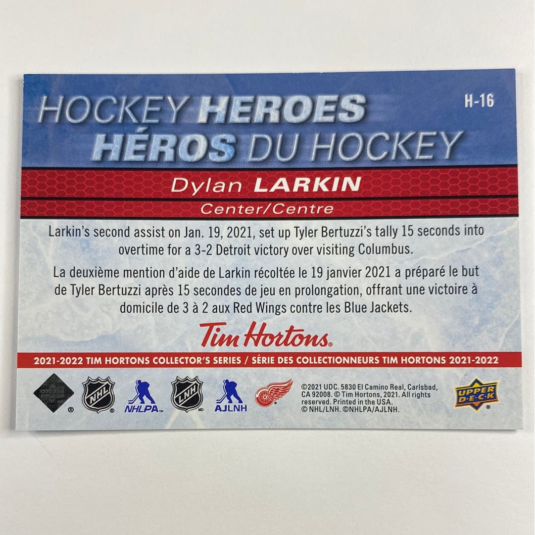 2021-22 Tim Hortons Collector Series Dylan Larkin Heroes 3D Lenticular | Local Legends Cards & Collectibles