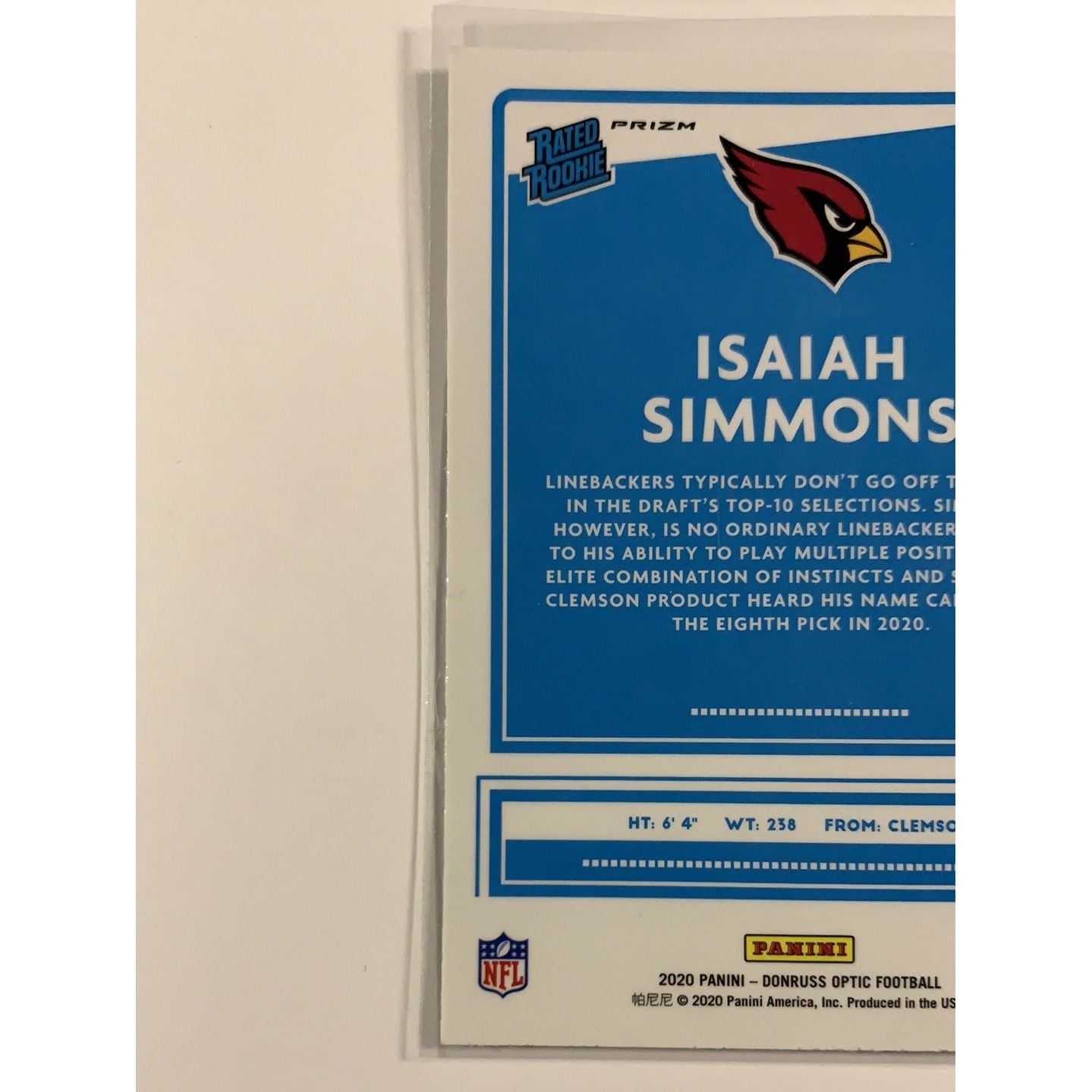 2020 Donruss Isaiah Simmons Rated Rookie Green Velocity | Local Legends Cards & Collectibles