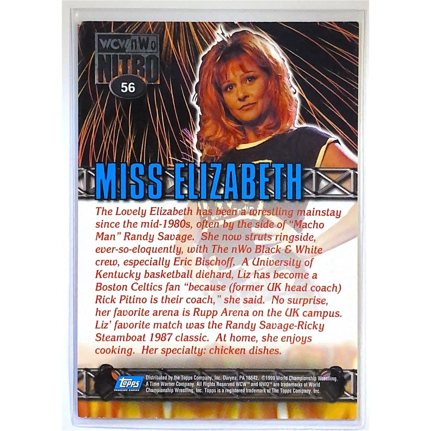 1999 Topps WCW NWO Nitro Miss Elizabeth #56 Local Legends Cards & Collectibles