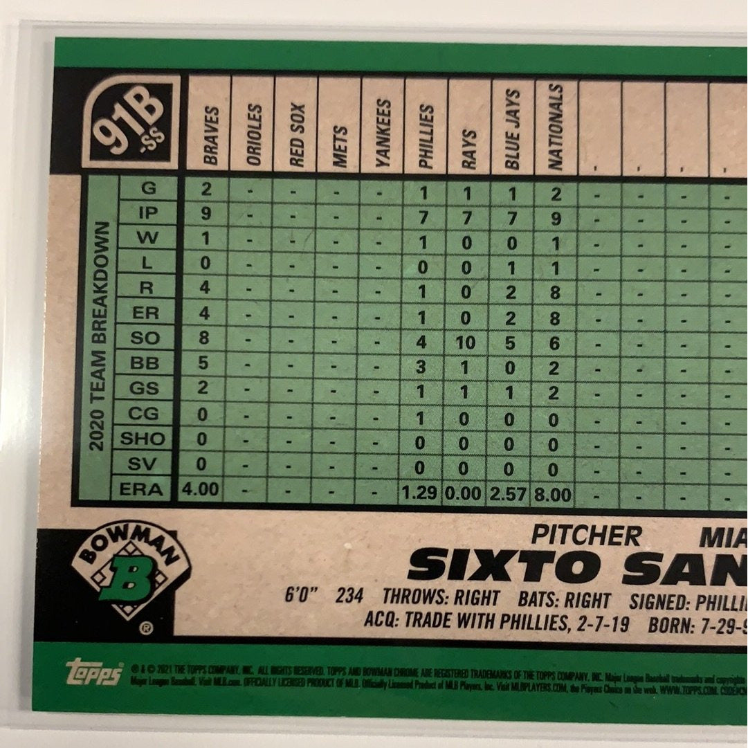 2021 Bowman Chrome Sixto Sánchez 91’ RC Refractor | Local Legends Cards & Collectibles