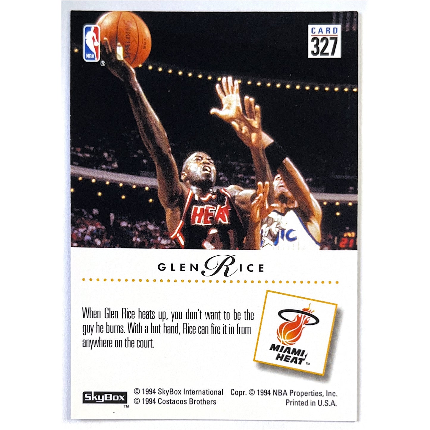 1994 Skybox Glen Rice Great Balls of Fire | Local Legends Cards & Collectibles