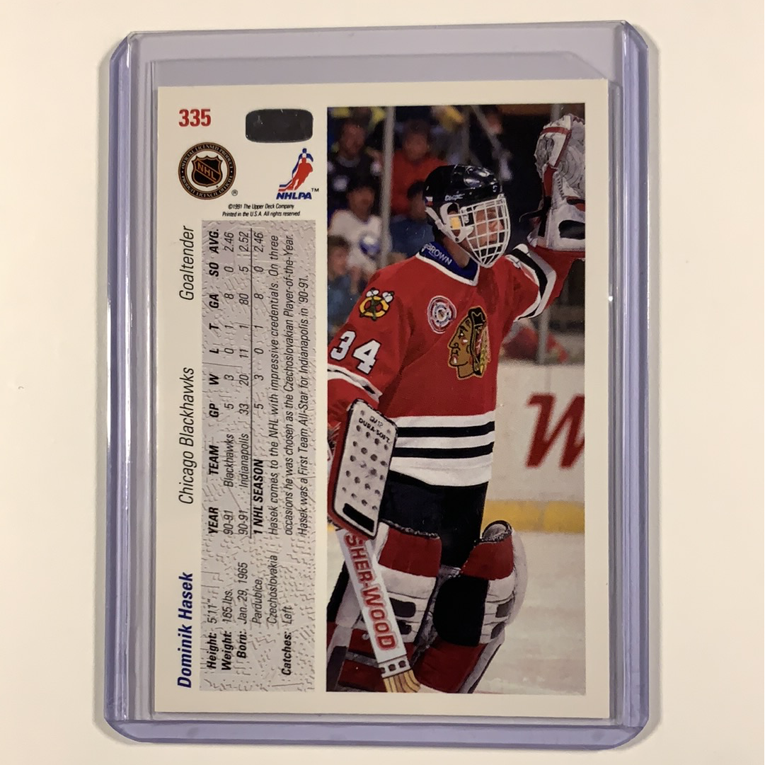 1991-92 Upper Deck Dominik Hasek Rookie Card | Local Legends Cards & Collectibles