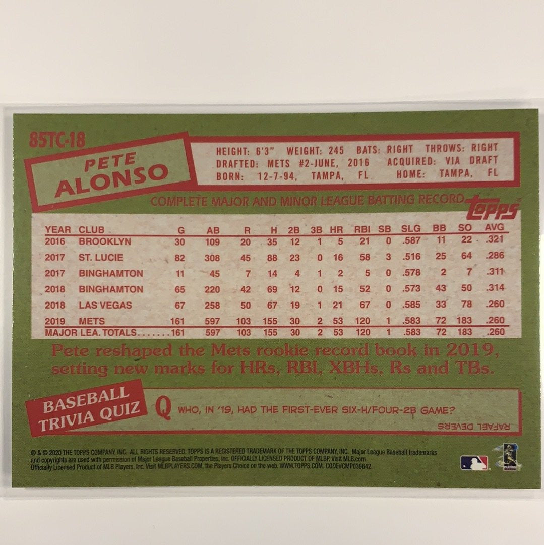 2020 Topps 35th Anniversary Pete Alonso Chrome Refractor Local Legends Cards & Collectibles