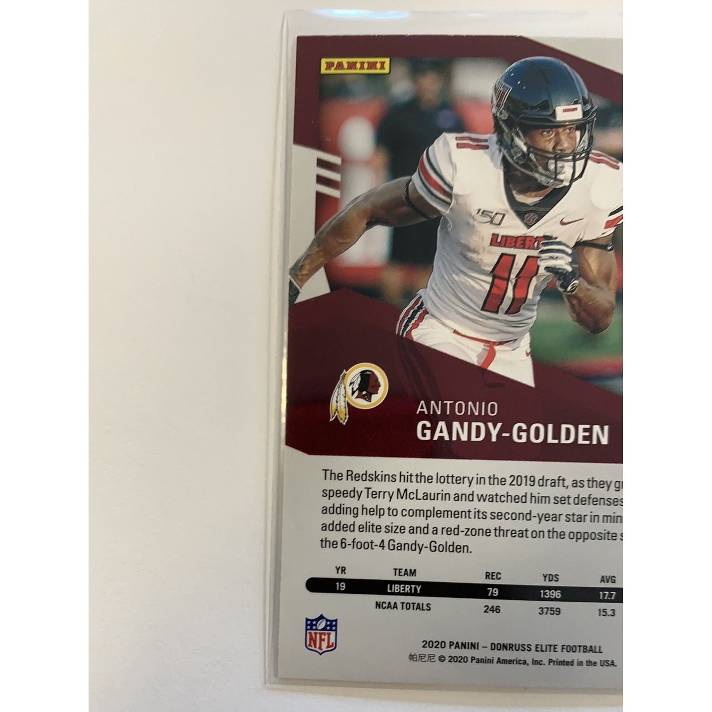 2020 Donruss Elite Antonio Gandy-Golden Rookie Card Pink Parallel | Local Legends Cards & Collectibles