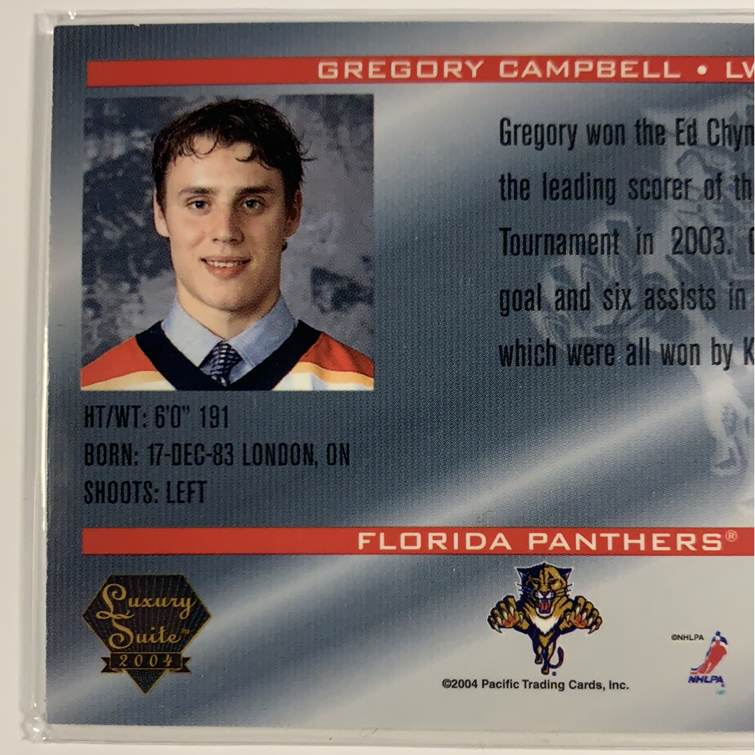 2003-04 Pacific Gregory Campbell Rookie Card /599 Local Legends Cards & Collectibles