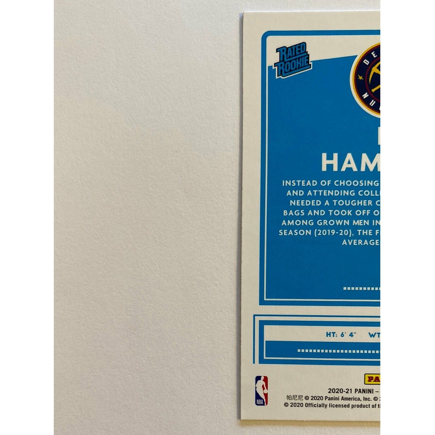 2020-21 Donruss RJ Hampton Green And Yellow Laser | Local Legends Cards & Collectibles