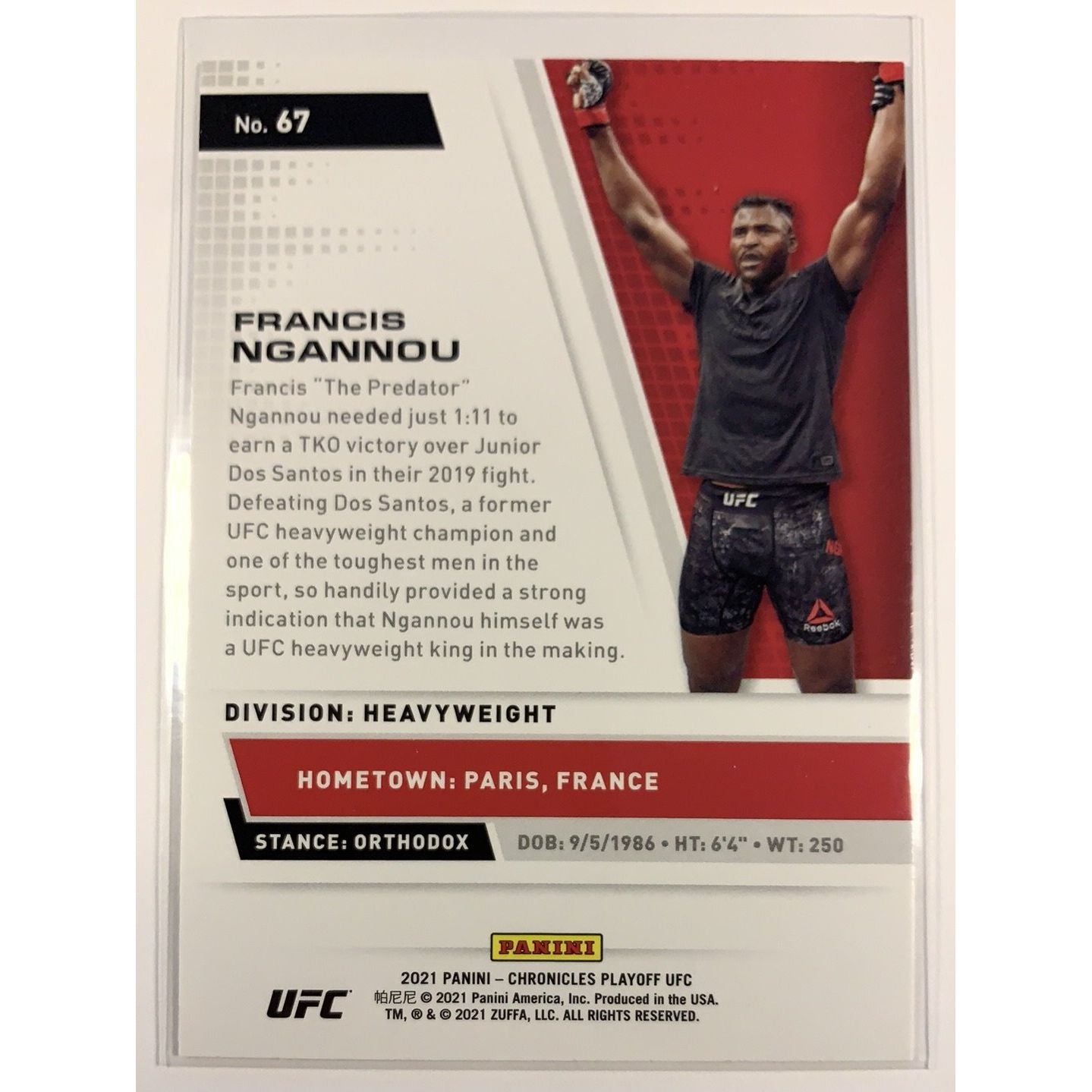 2021 Panini Chronicles Playoff Francis Ngannou Local Legends Cards & Collectibles