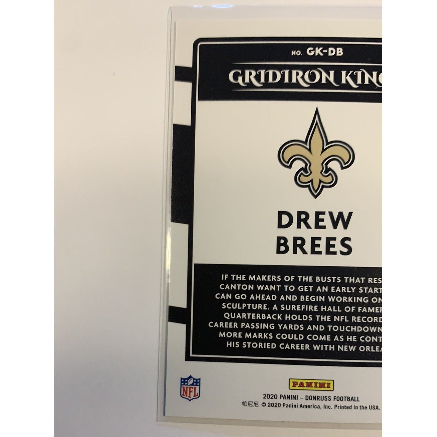  2020 Donruss Drew Brees Gridiron Kings  Local Legends Cards & Collectibles