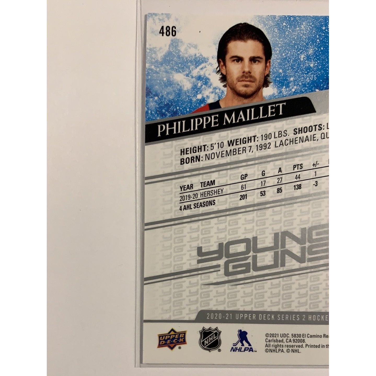 2020-21 Upper Deck Series 2 Philippe Maillet Young Guns | Local Legends Cards & Collectibles