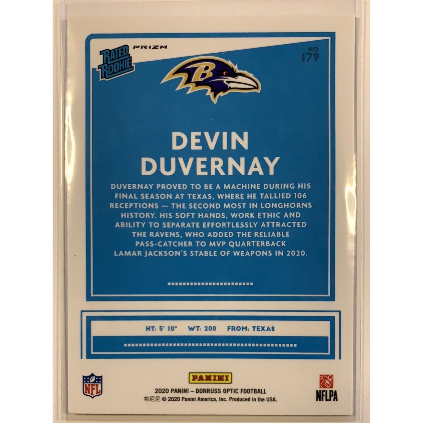  2020 Donruss Optic Devin Duvernay Purple Shock Rated Rookie  Local Legends Cards & Collectibles