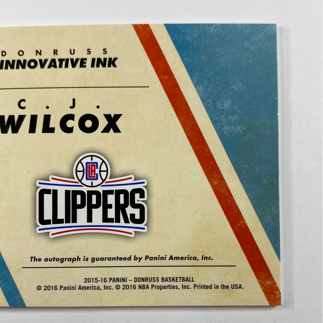 2015-16 Donruss C.J. Wilcox Innovative Ink