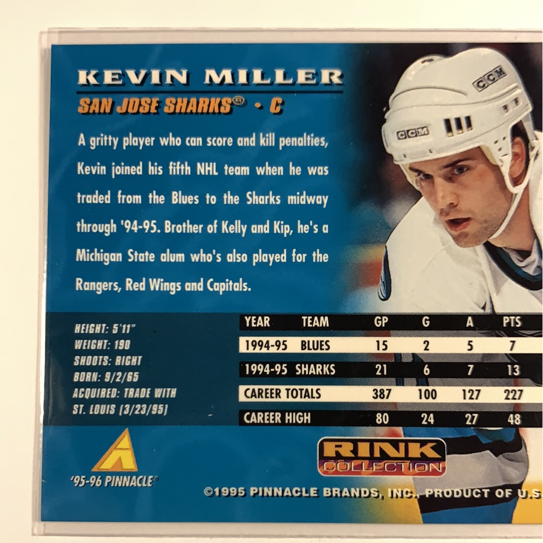 1995-96 Pinnacle Kevin Miller Rink Collection | Local Legends Cards & Collectibles