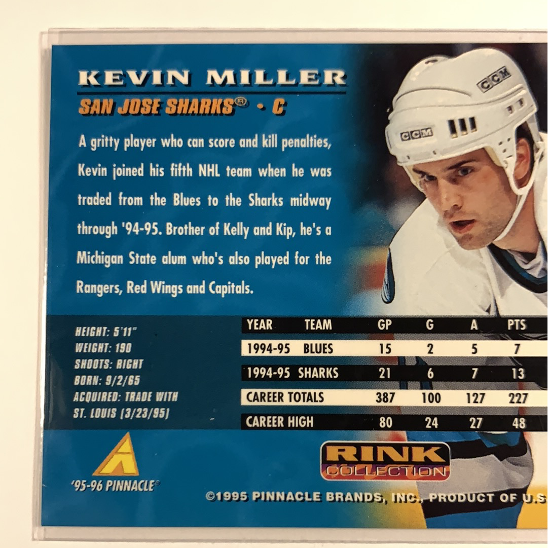  1995-96 Pinnacle Kevin Miller Rink Collection  Local Legends Cards & Collectibles