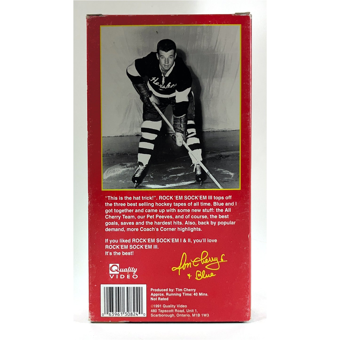 1991 Don Cherry’s Rock ‘Em Sock ‘Em Hockey 3 VHS Tape | Local Legends Cards & Collectibles