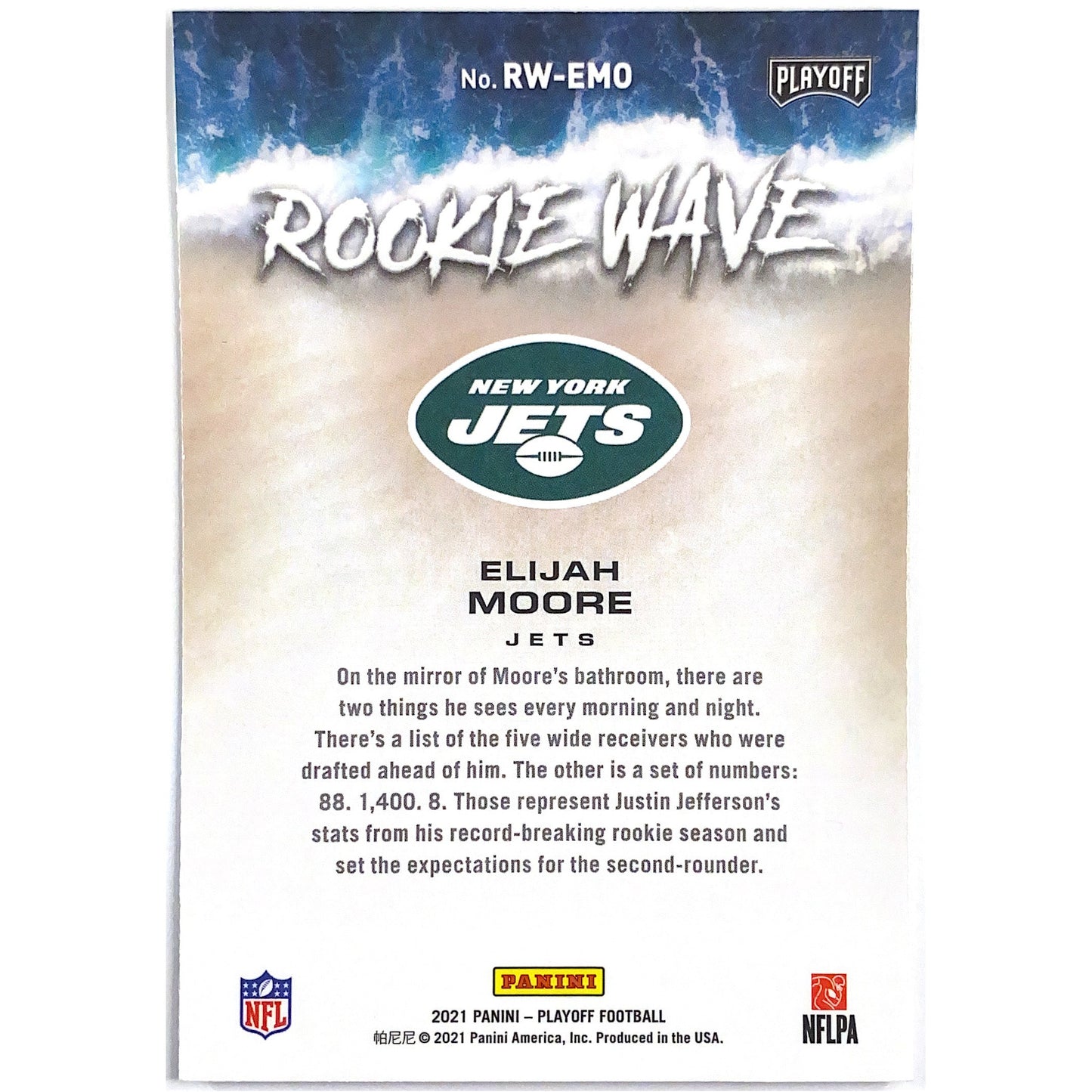 2021 Playoff Elijah Moore Rookie Wave RC | Local Legends Cards & Collectibles