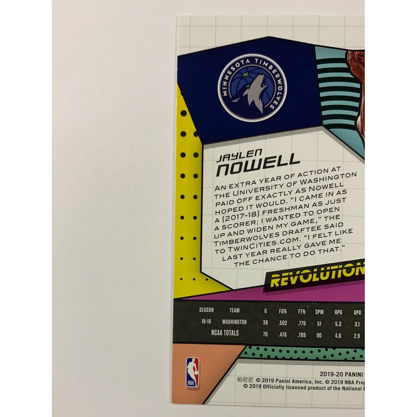 2019-20 Revolution Jaylen Nowell RC | Local Legends Cards & Collectibles