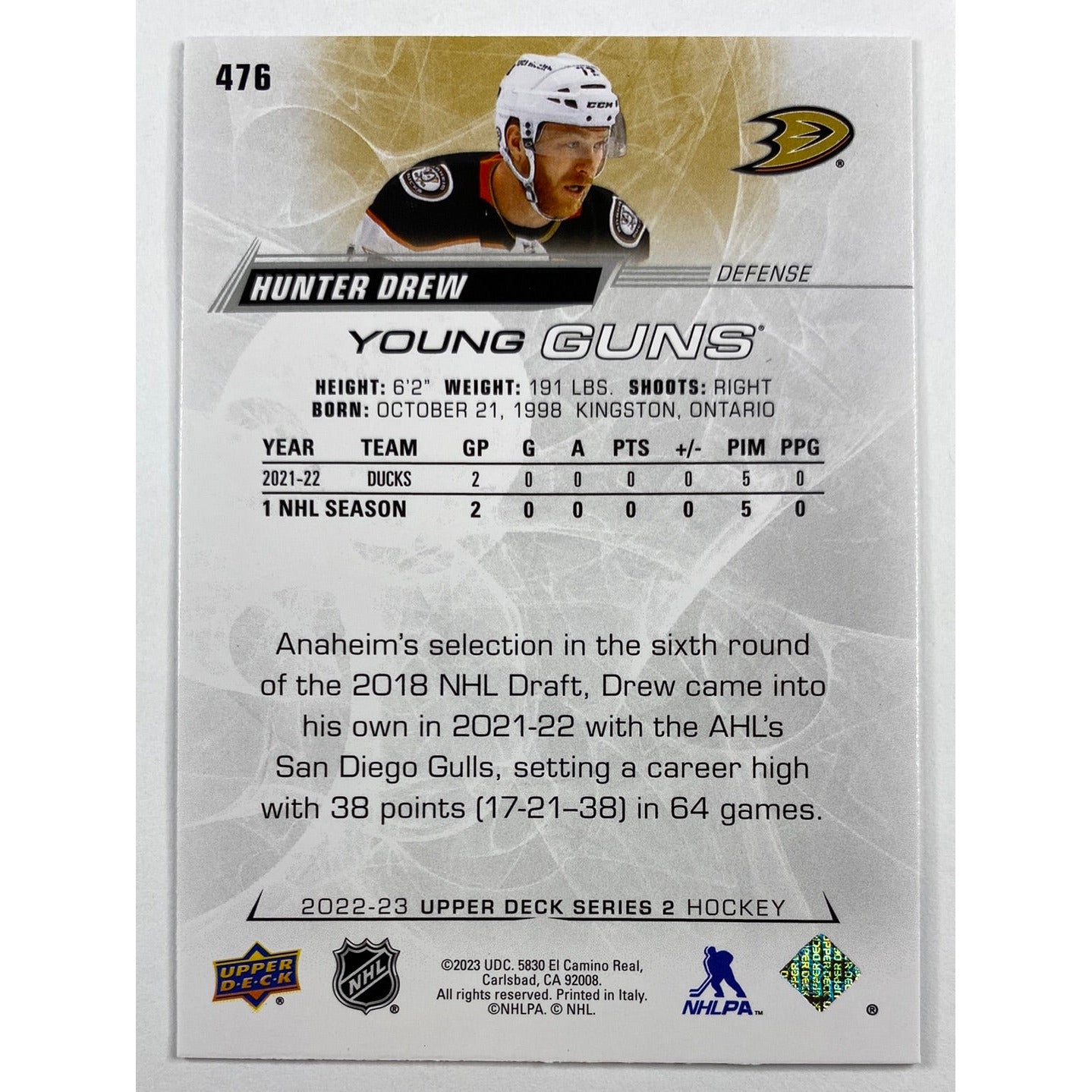 2022-23 Series 2 Hunter Drew Young Guns | Local Legends Cards & Collectibles