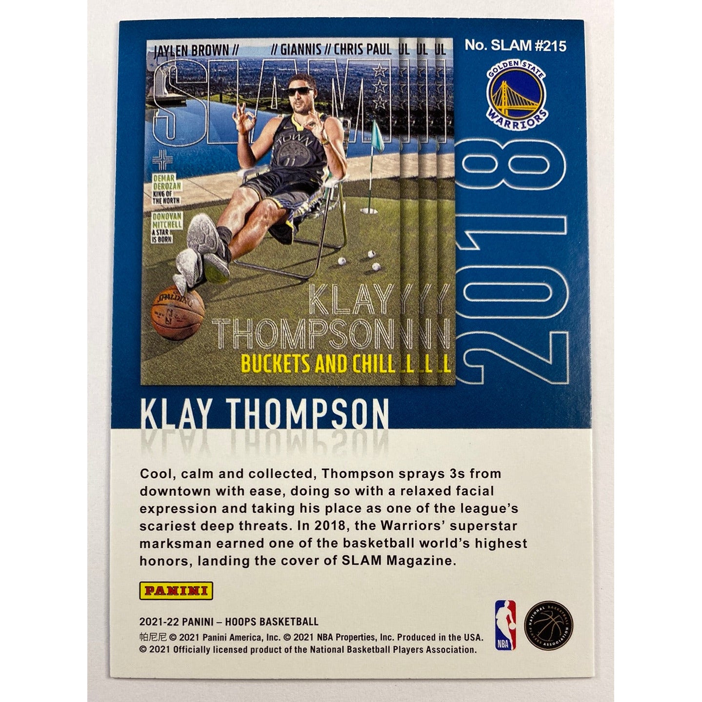 2021-22 Hoops Klay Thompson Slam 2018