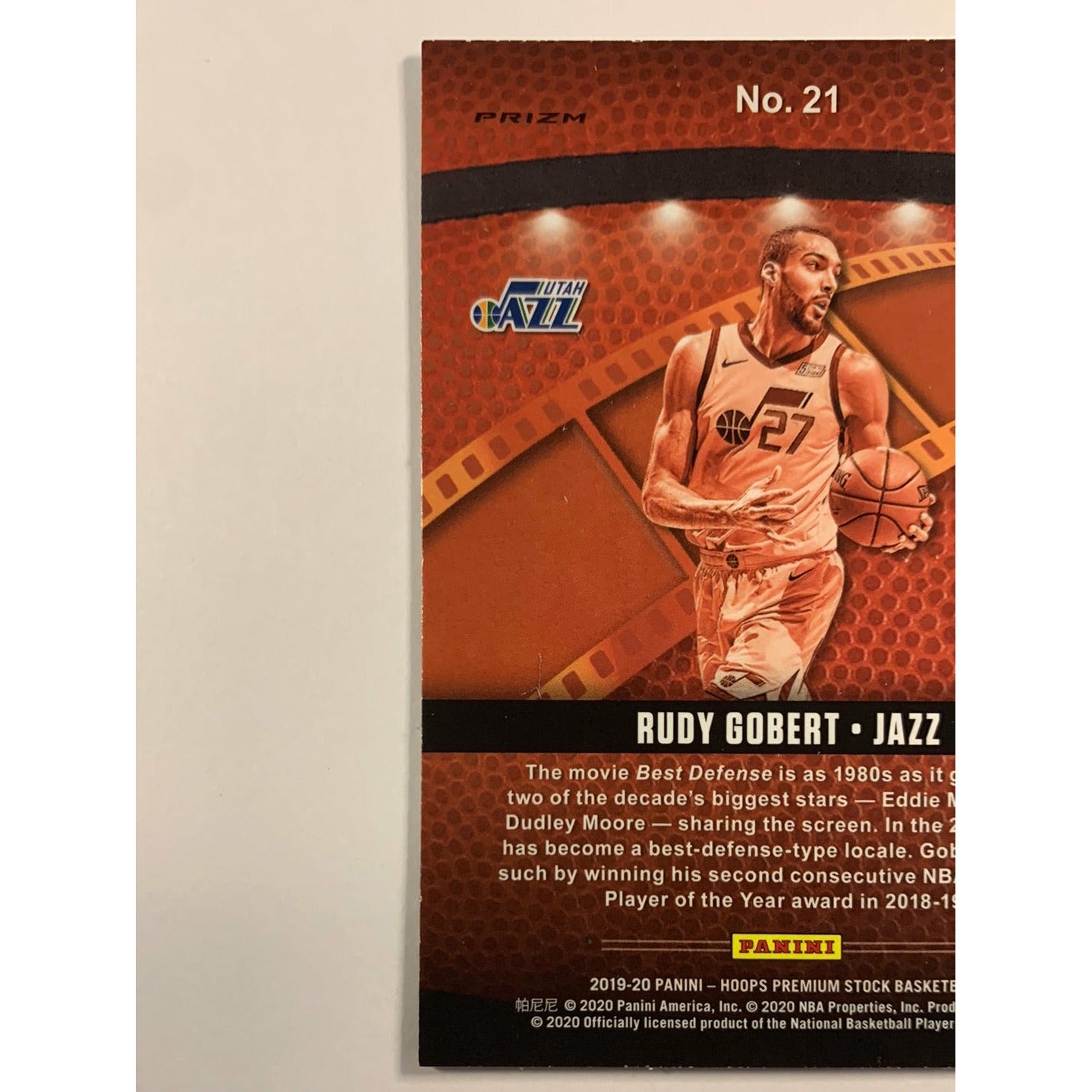 2019-20 Hoops Premium Stock Rudy (Don’t Touch That) Gobert Lights Camera Action Silver Prizm | Local Legends Cards & Collectibles