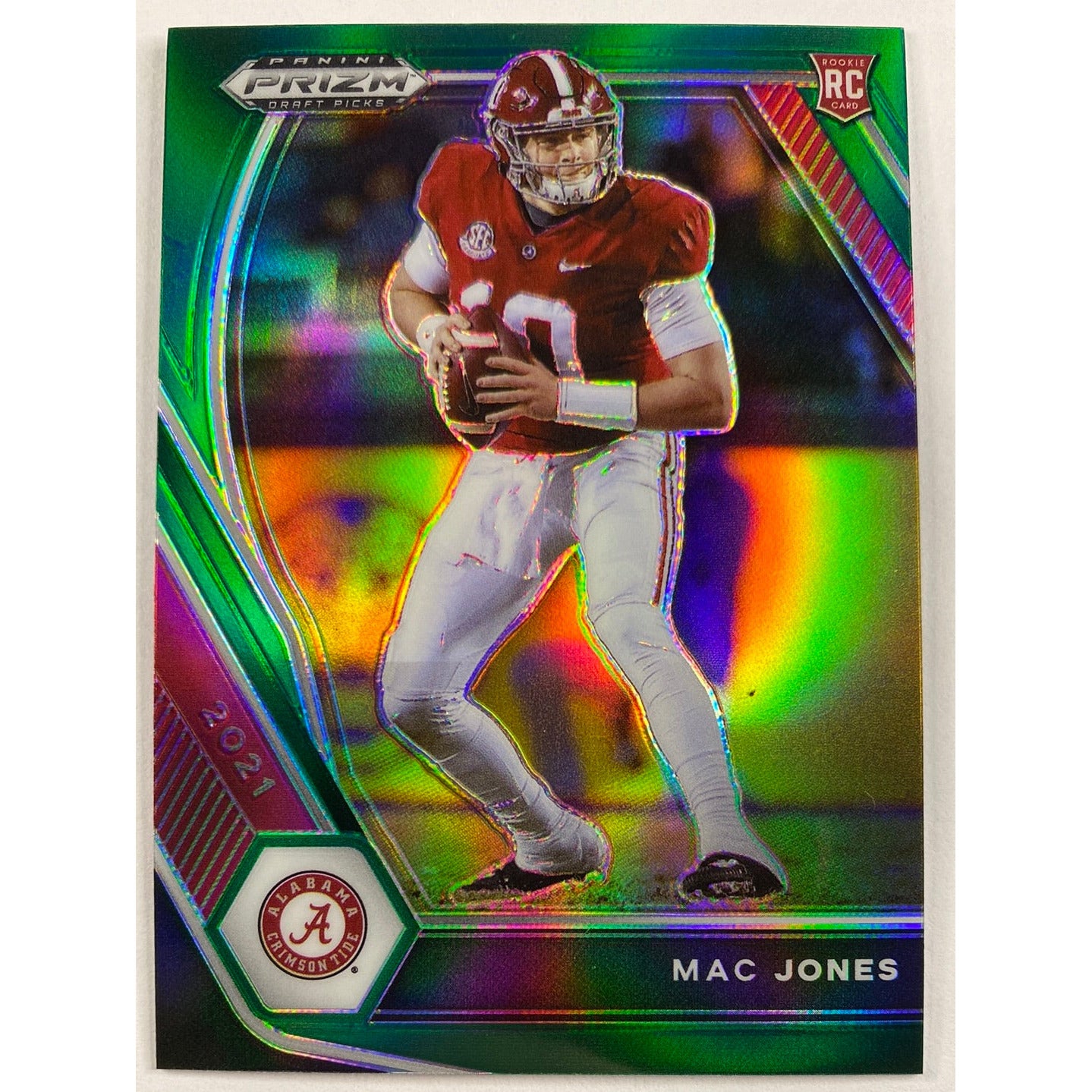 2021 Prizm Draft Picks Mac Jones Green Holo Prizm