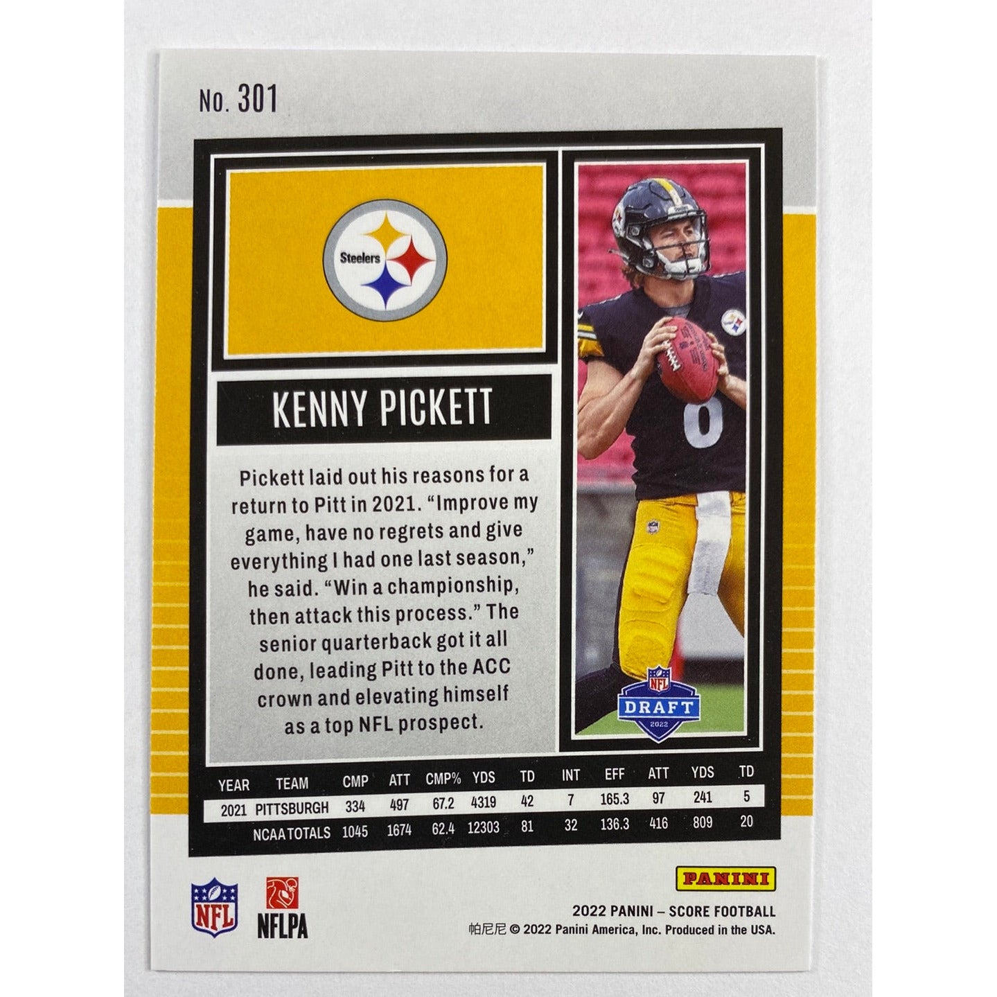 2022 Score Kenny Pickett RC | Local Legends Cards & Collectibles