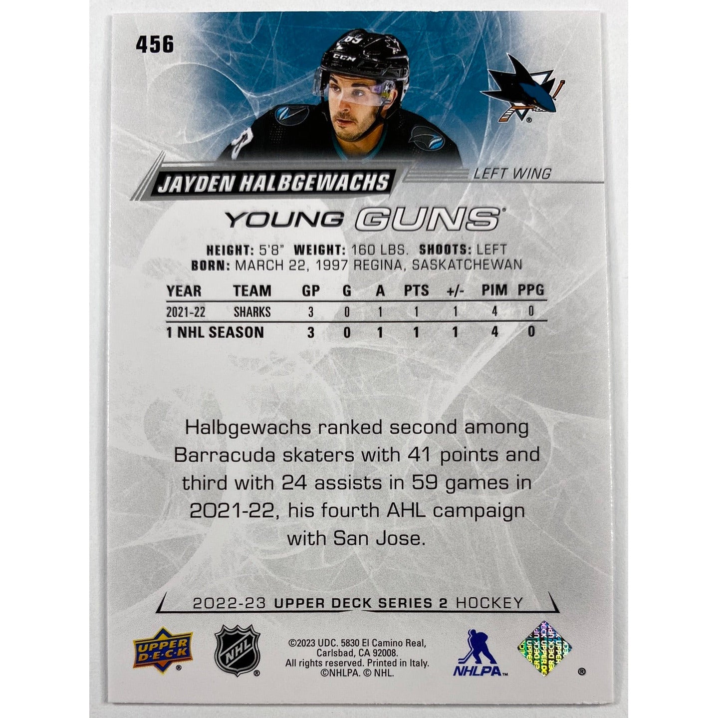 2022-23 Series 2 Jayden Halbgewachs Young Guns | Local Legends Cards & Collectibles
