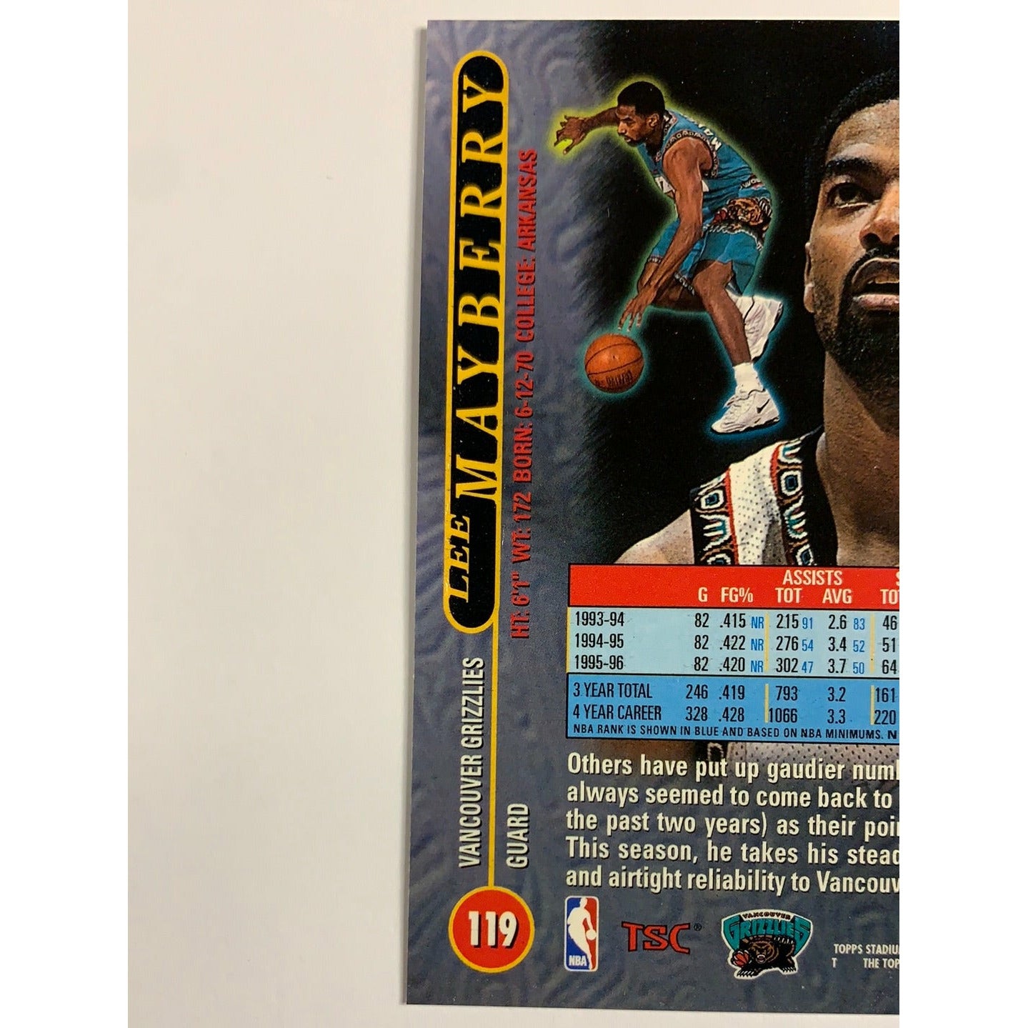 1997 Topps Stadium Club Lee Mayberry Base #119-Local Legends Cards & Collectibles