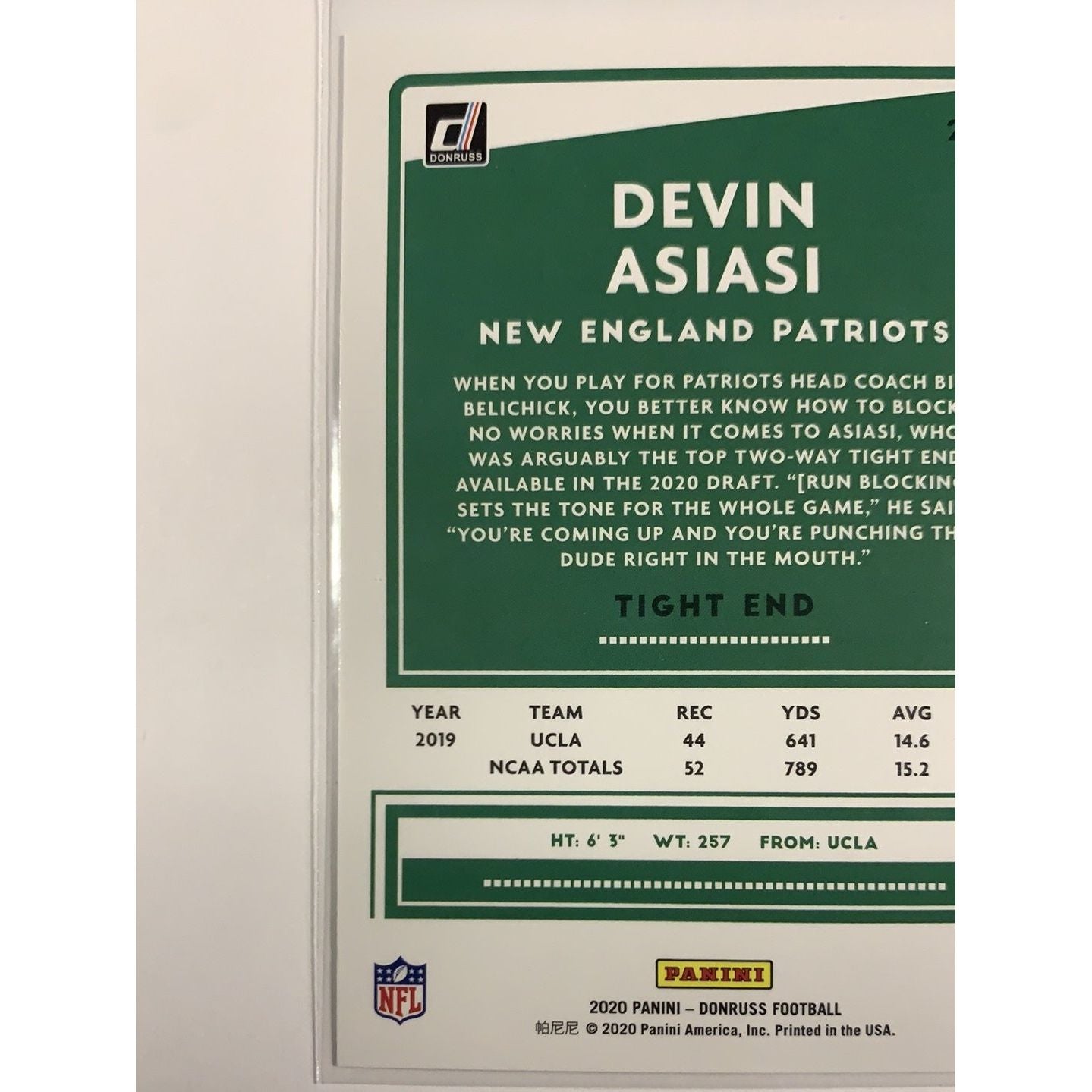  2020 Donruss Devin Asiasi RC  Local Legends Cards & Collectibles