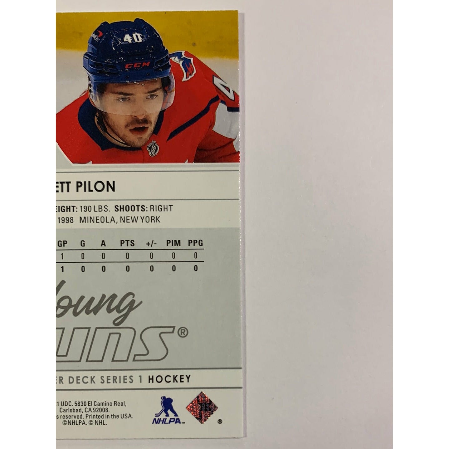 2021-22 Upper Deck Series 1 Garrett Pilon French Young Guns | Local Legends Cards & Collectibles