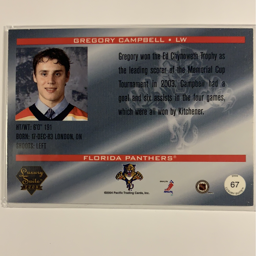 2003-04 Pacific Gregory Campbell Rookie Card /599 Local Legends Cards & Collectibles