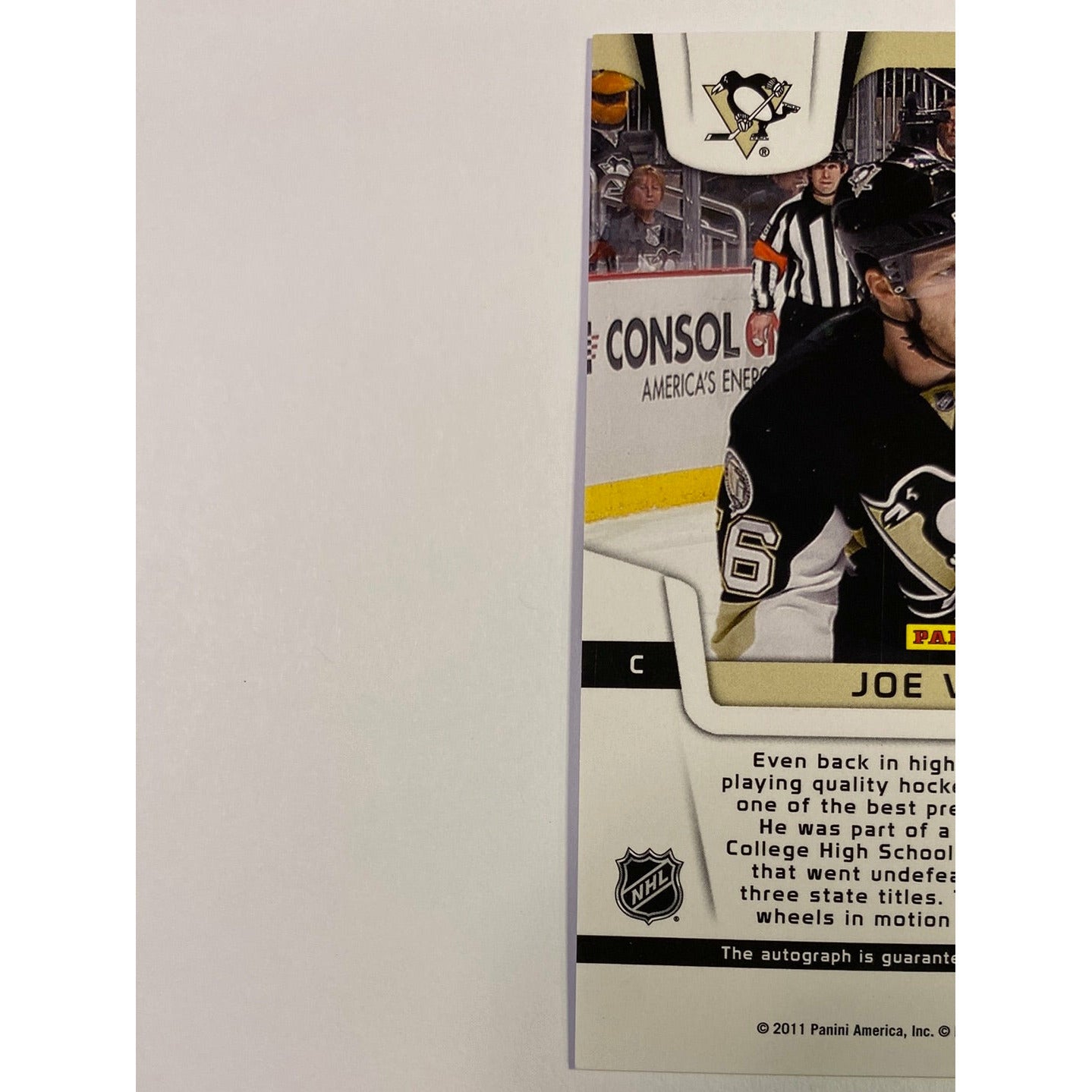 2011-12 Panini Certified Joe Vitale Freshman Signatures | Local Legends Cards & Collectibles