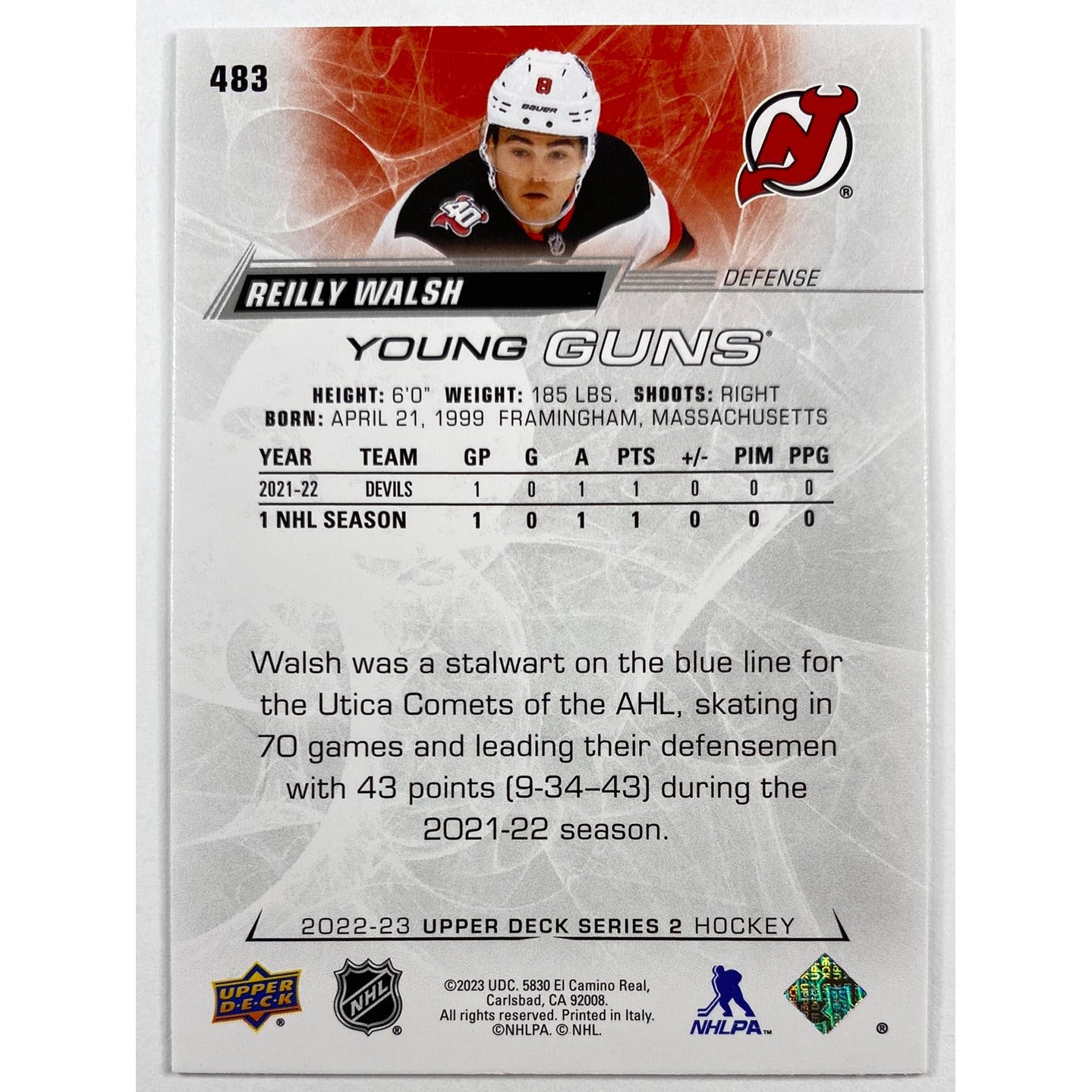 2022-23 Series 2 Reilly Walsh Young Guns | Local Legends Cards & Collectibles