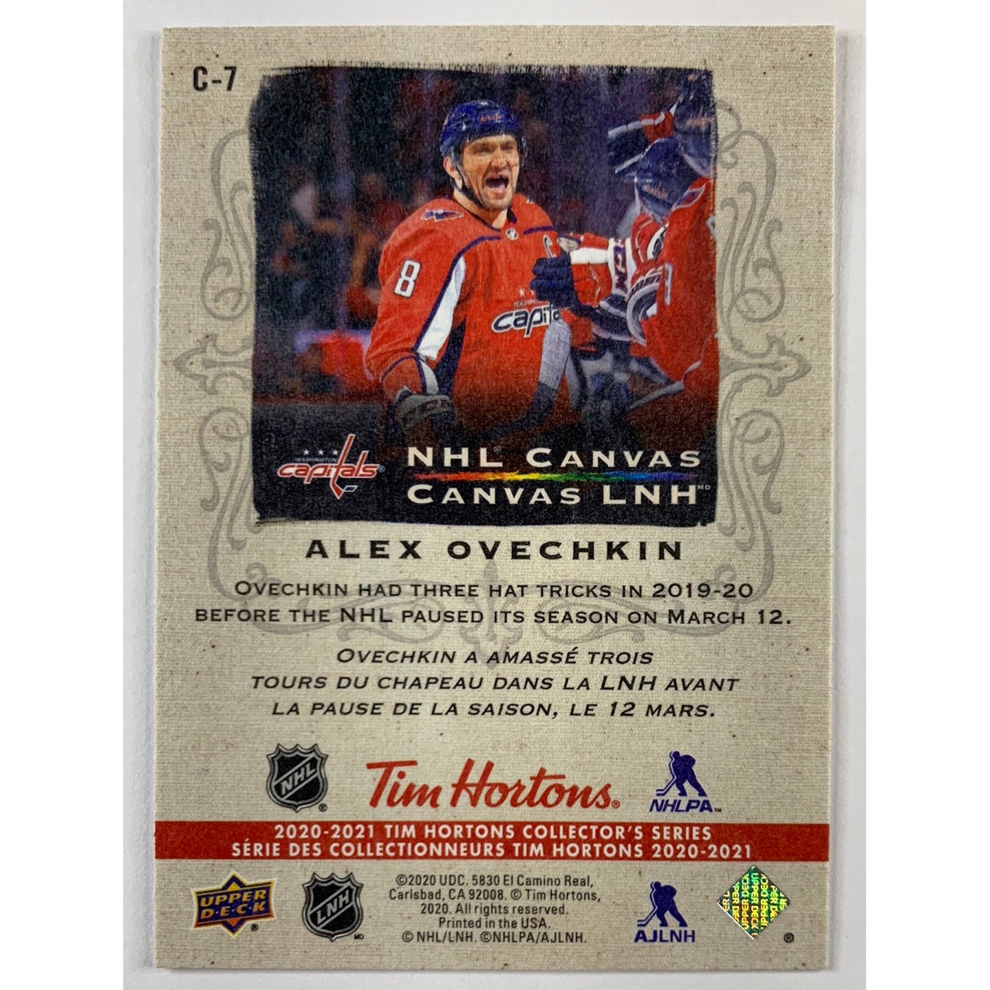 2020-21 Alex Ovechkin Canvas | Local Legends Cards & Collectibles