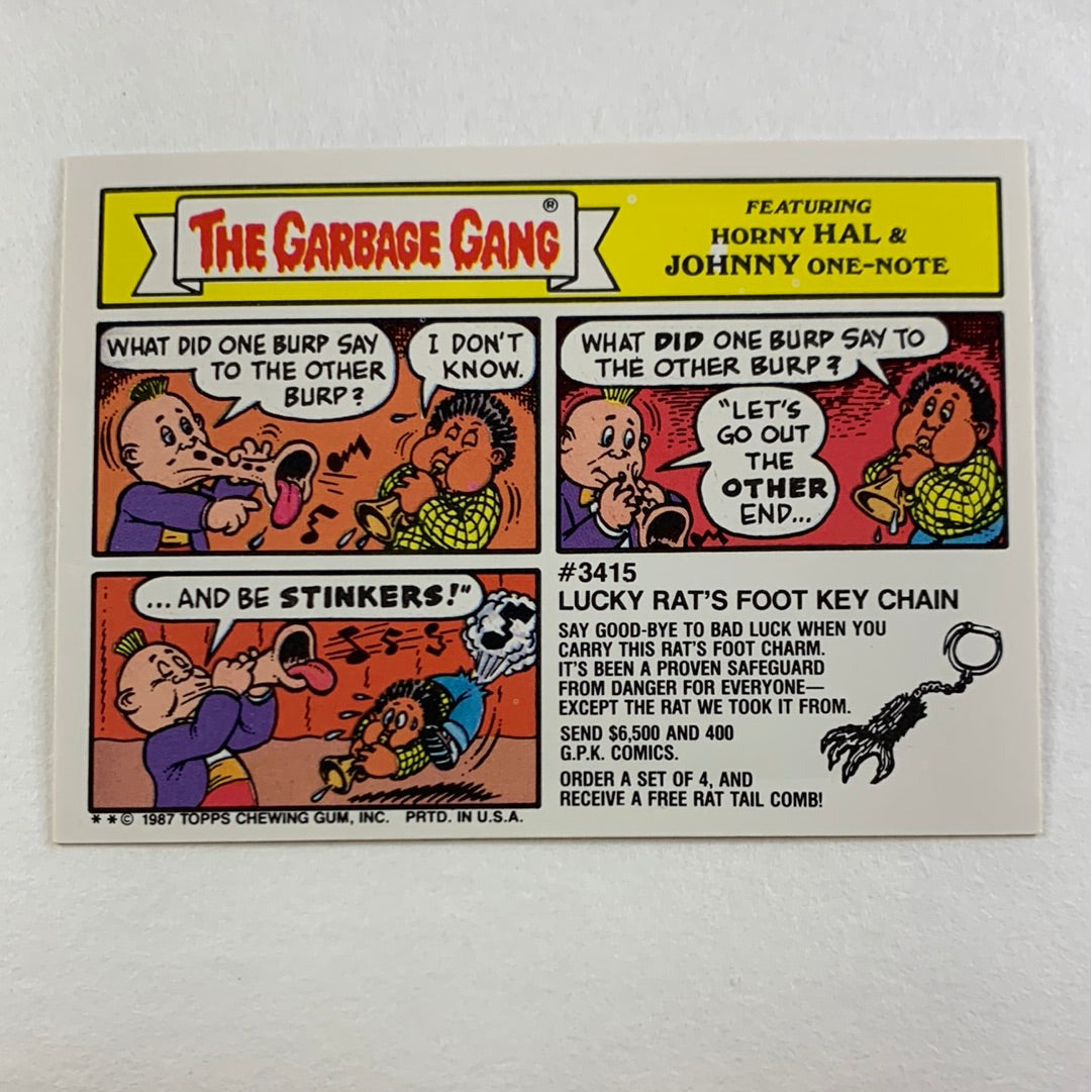 1987 Topps Garbage Pail Kids Chuckin’ Charlie Die Cut