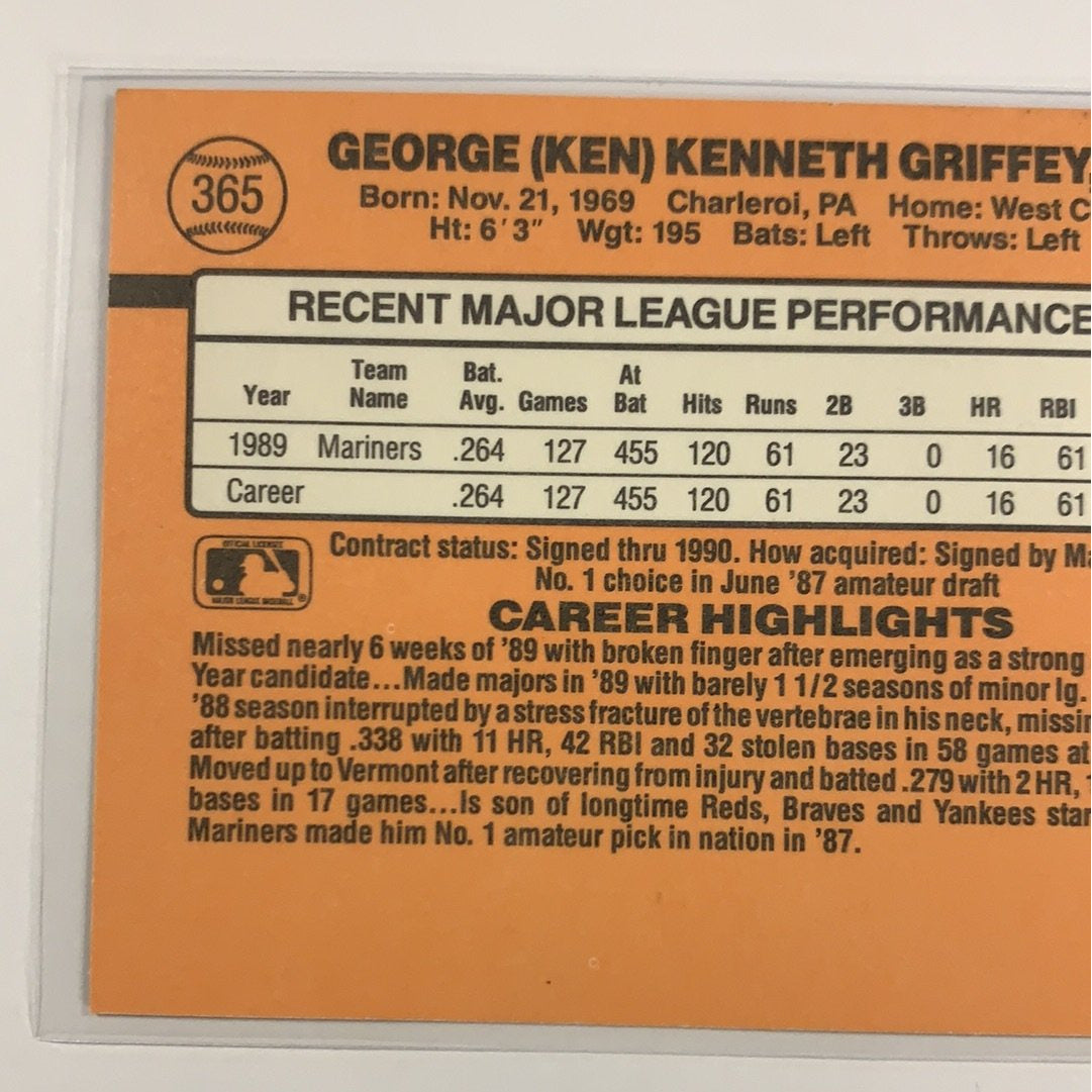 1990 Donruss Ken Griffey Jr. 2nd Year Card | Local Legends Cards & Collectibles