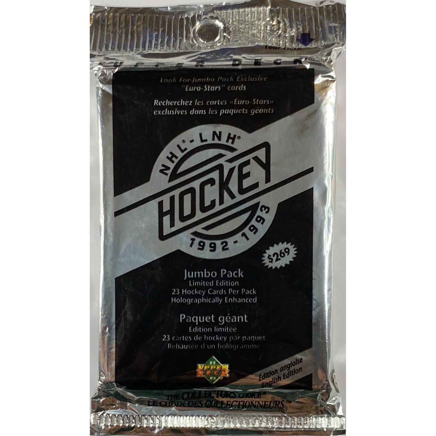 1992-93 Upper Deck Jumbo High Series NHL Hockey Pack | Local Legends Cards & Collectibles