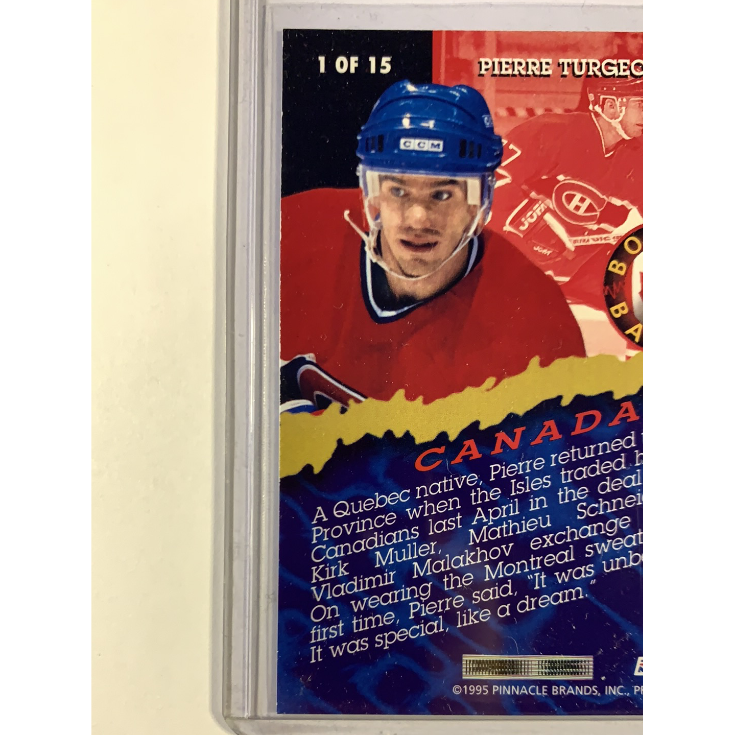 1995-96 Score Pierre Turgeon Border Battles | Local Legends Cards & Collectibles