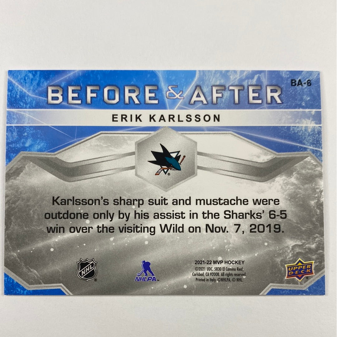 2021-22 MVP Erik Karlsson Before & After Cracked Ice Holo | Local Legends Cards & Collectibles