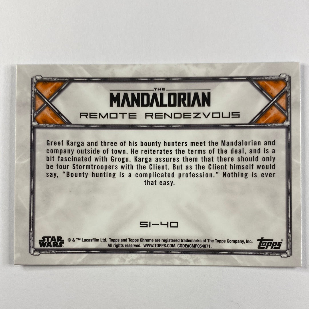 Topps Chrome The Mandalorian Remote Rendezvous Refractor | Local Legends Cards & Collectibles
