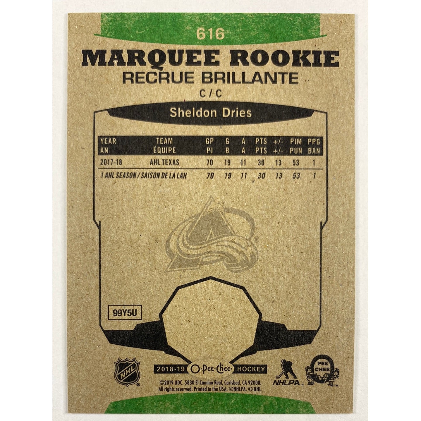 2018-19 O-Pee-Chee Sheldon Dries Marquee Rookies Retro | Local Legends Cards & Collectibles