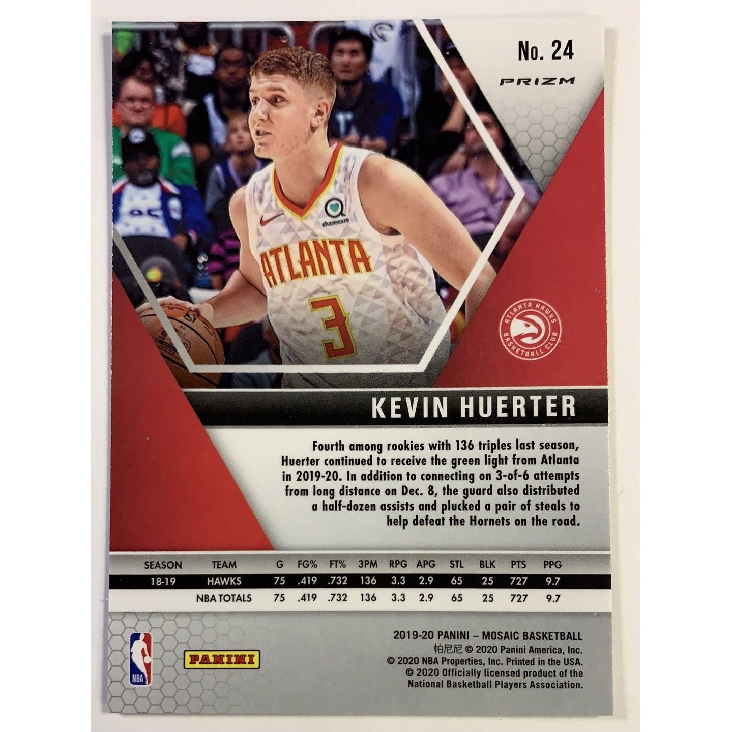 2019-20 Mosaic Kevin Huerter Blue Reactive Prizm  Local Legends Cards & Collectibles