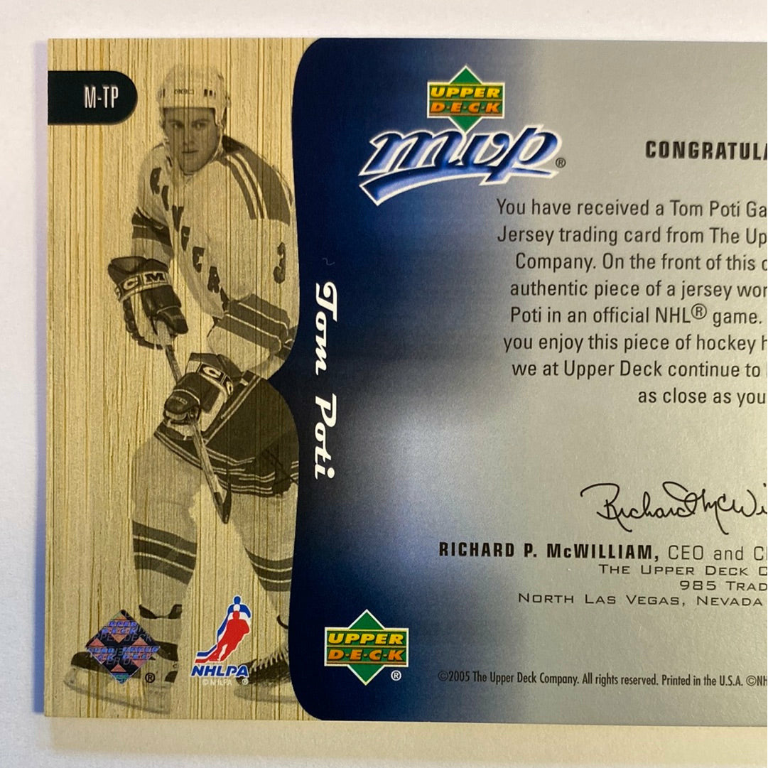 2005-06 MVP Tom Poti MVP Materials | Local Legends Cards & Collectibles