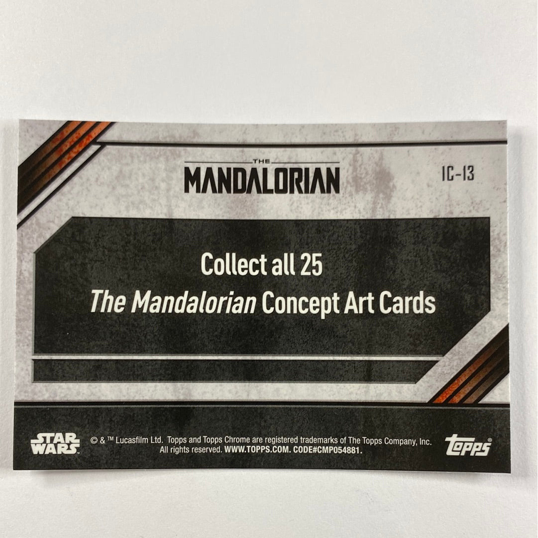Topps Chrome The Mandalorian IC-13 Concept Card Refractor | Local Legends Cards & Collectibles